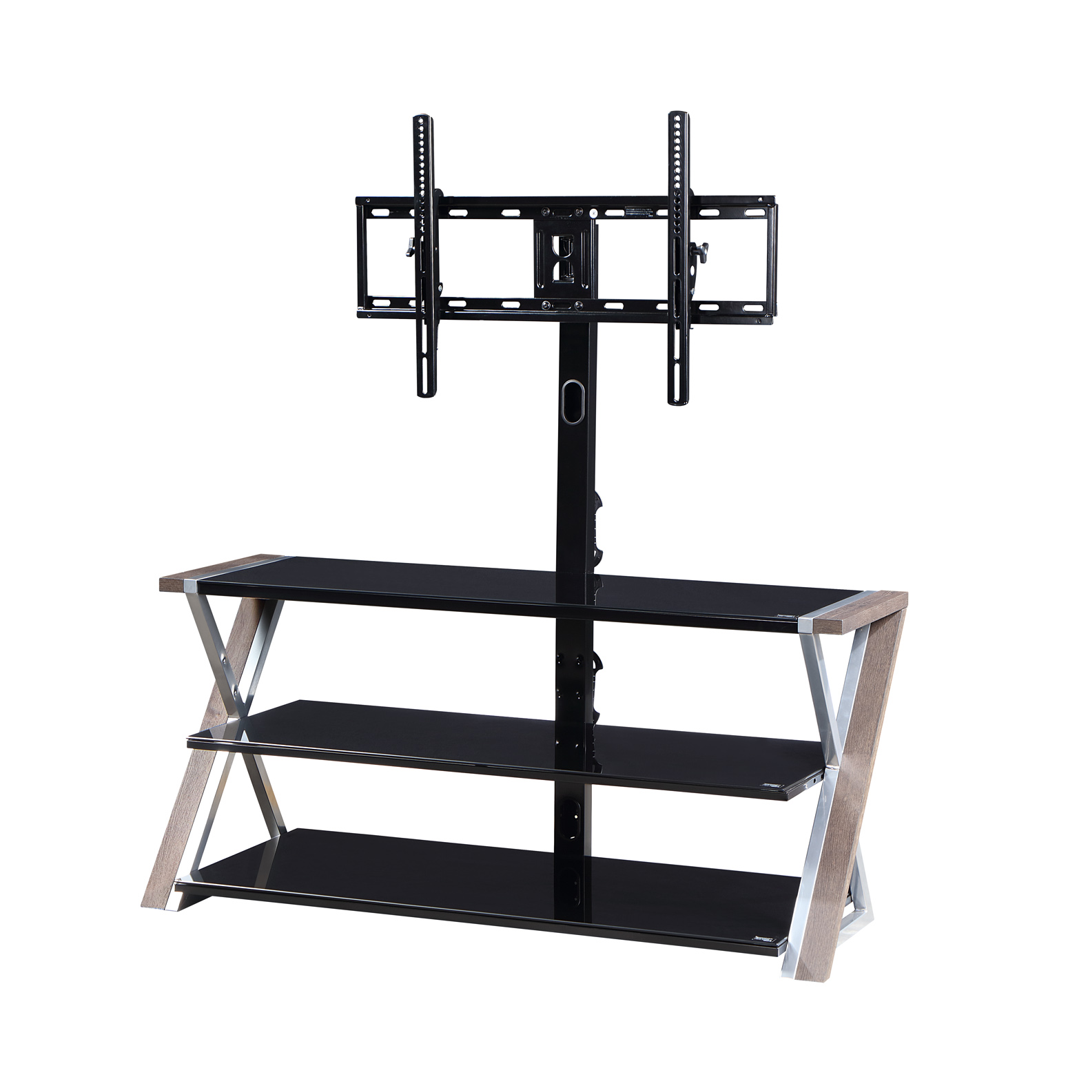 Xavier 3-in-1 TV Stand with wood leg