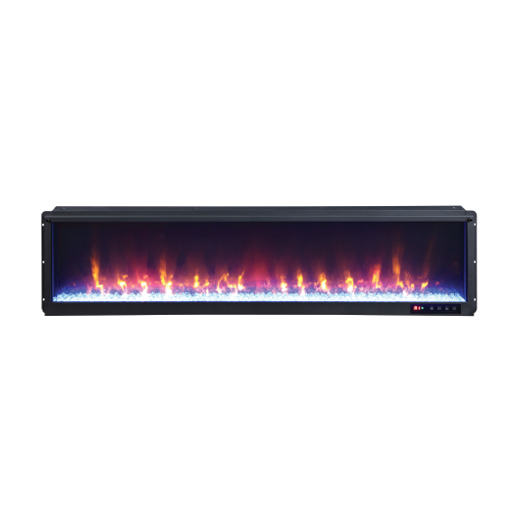 58" flat front electric fireplace